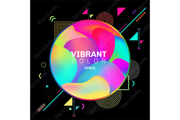 Abstract Colorful Fluid Geometric Design: Elevating Modern Visual Identity