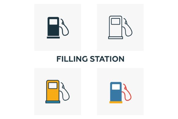 Choosing the Right Filling Station Outline Icon for Professional Design Projects