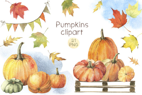 Elevating Autumn Branding: The Strategic Value of Fall Leaves and Pumpkins Watercolor Assets