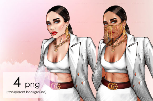 Elevating Visual Identity with Art Girl Boss Woman in a White Jacket Designs