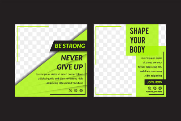 Elevating Your Brand with the Square Social Media Banner Green Sport Design