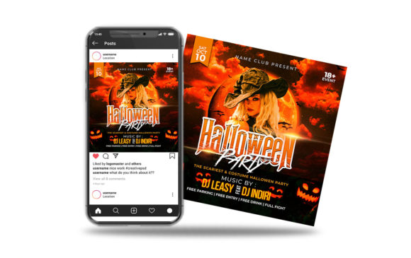 Evaluating the Halloween Party Flyer Social Media Post Template for Event Promotion