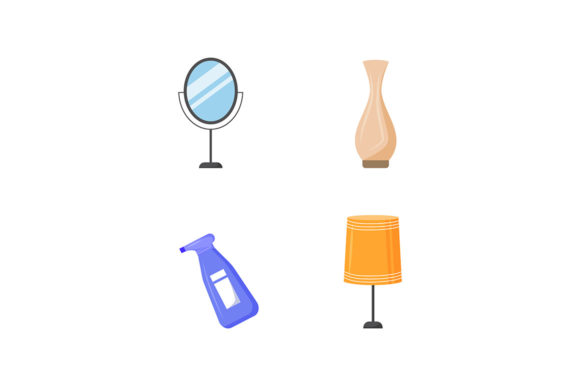 Household Miscellaneous Flat Color Set for Designers
