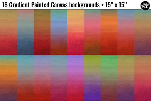 Unlocking Creative Potential with 18 Painted Gradients on Canvas