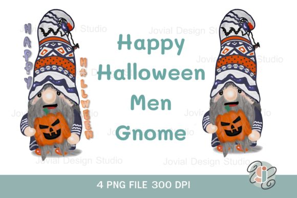Watercolor Gnome Men Pumpkin: A Creative Halloween Asset